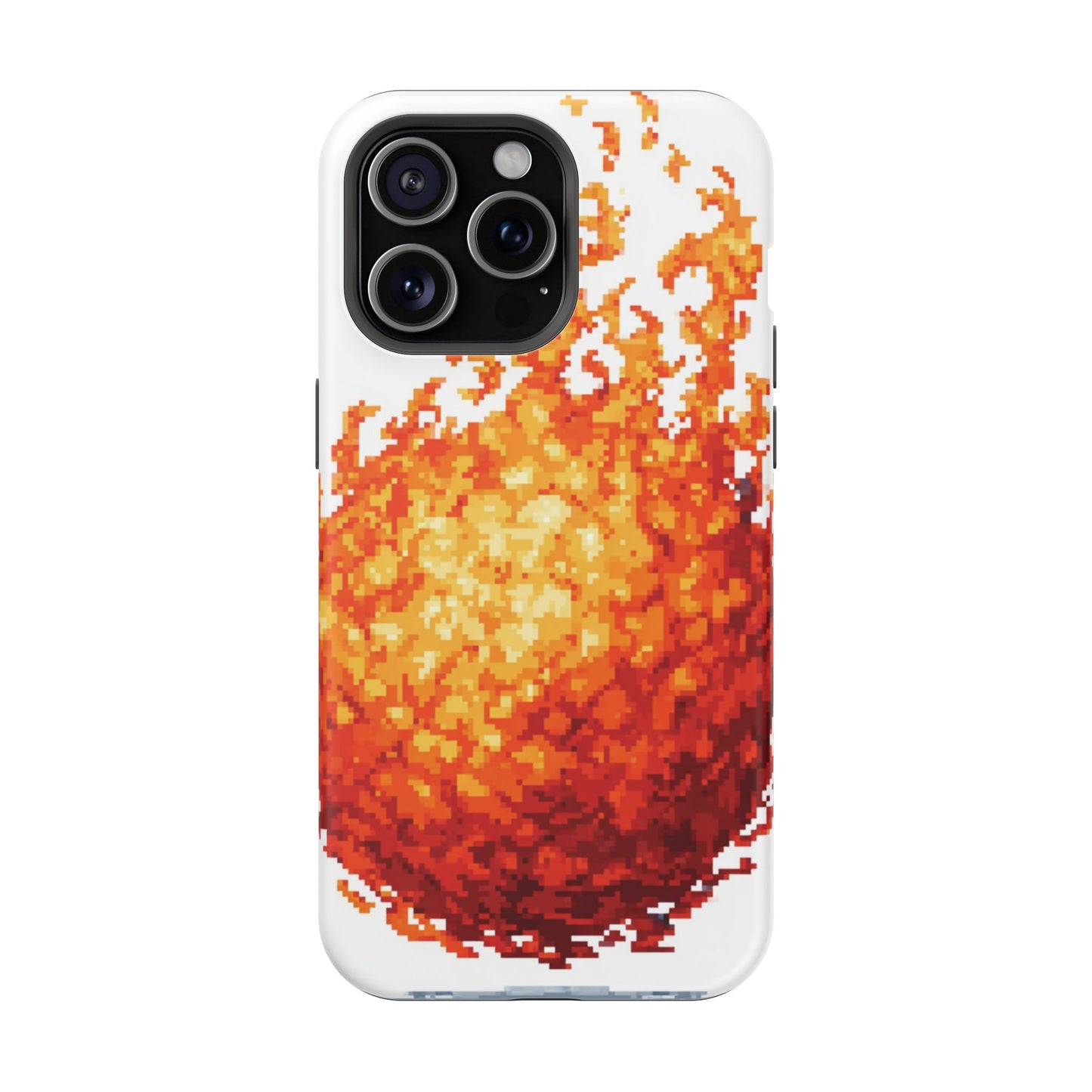 Impact-Resistant Phone Cases with Fiery Design, Protective Case, Unique Phone Cover, Gamer Gift, Trendy Accessibility