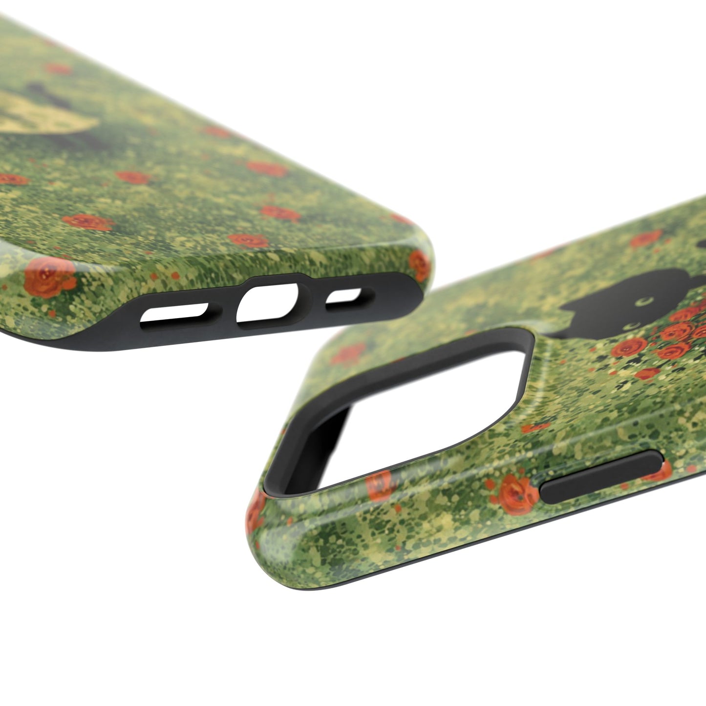 Cute Cat Floral Phone Case, Impact-Resistant Cases, Stylish Protection, Gift for Cat Lovers, Birthday Presents, Unique Accessories