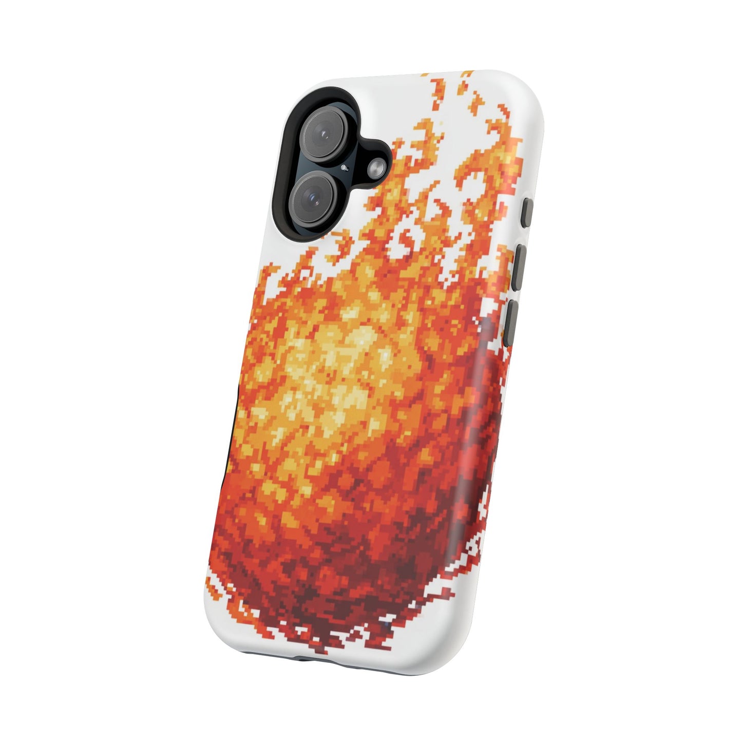 Impact-Resistant Phone Cases with Fiery Design, Protective Case, Unique Phone Cover, Gamer Gift, Trendy Accessibility