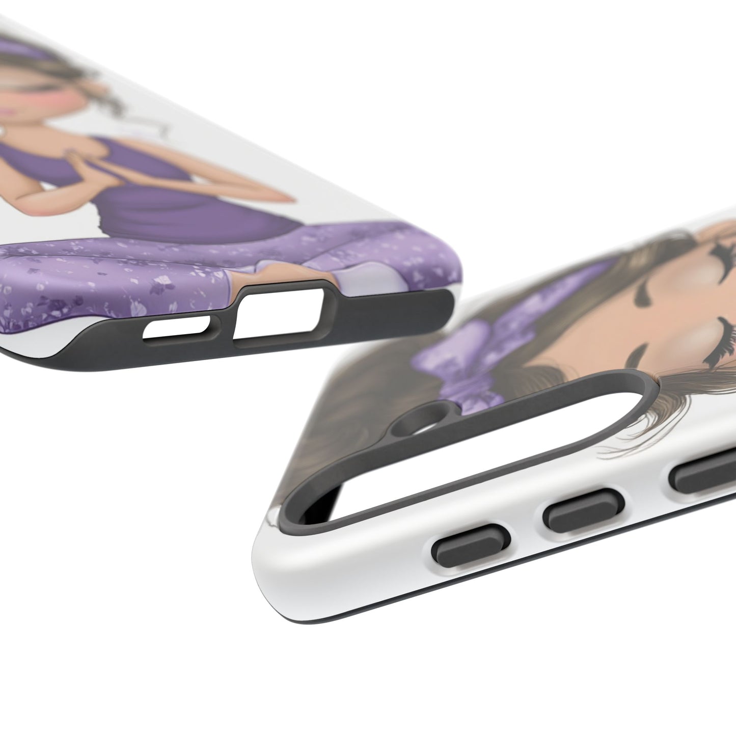 Yoga Phone Case for Mindfulness, Cute Girl Design, Gift for Yogis, Meditation Accessory, Stylish Phone Cover, Zen Vibe