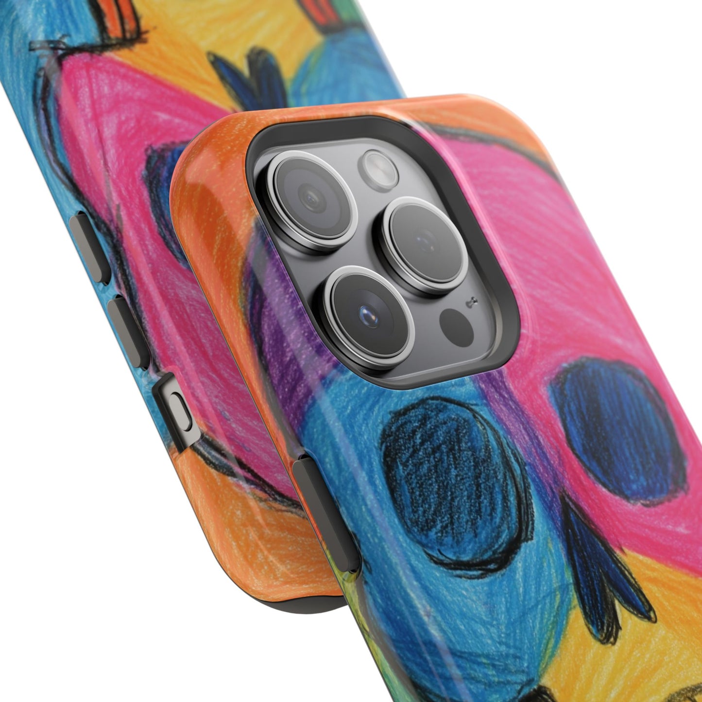 Colorful Skull Phone Case, Unique Art Case, Halloween Gift, Cute Skull Design, Impact-Resistant Cover