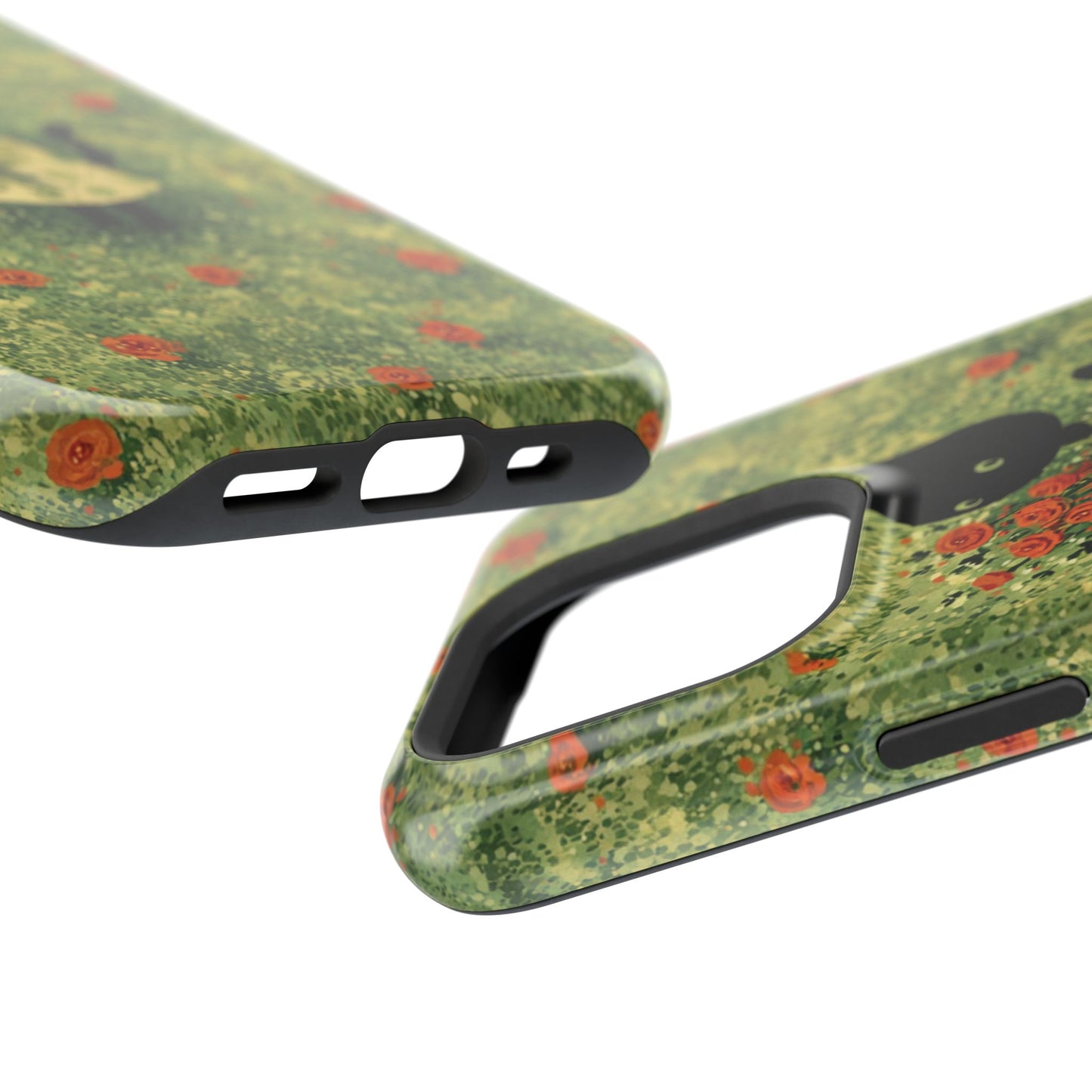 Cute Cat Floral Phone Case, Impact-Resistant Cases, Stylish Protection, Gift for Cat Lovers, Birthday Presents, Unique Accessories