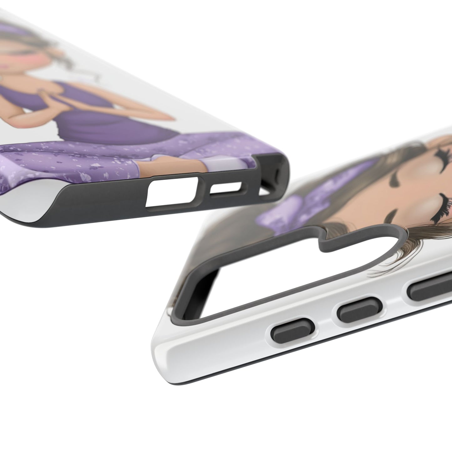 Yoga Phone Case for Mindfulness, Cute Girl Design, Gift for Yogis, Meditation Accessory, Stylish Phone Cover, Zen Vibe