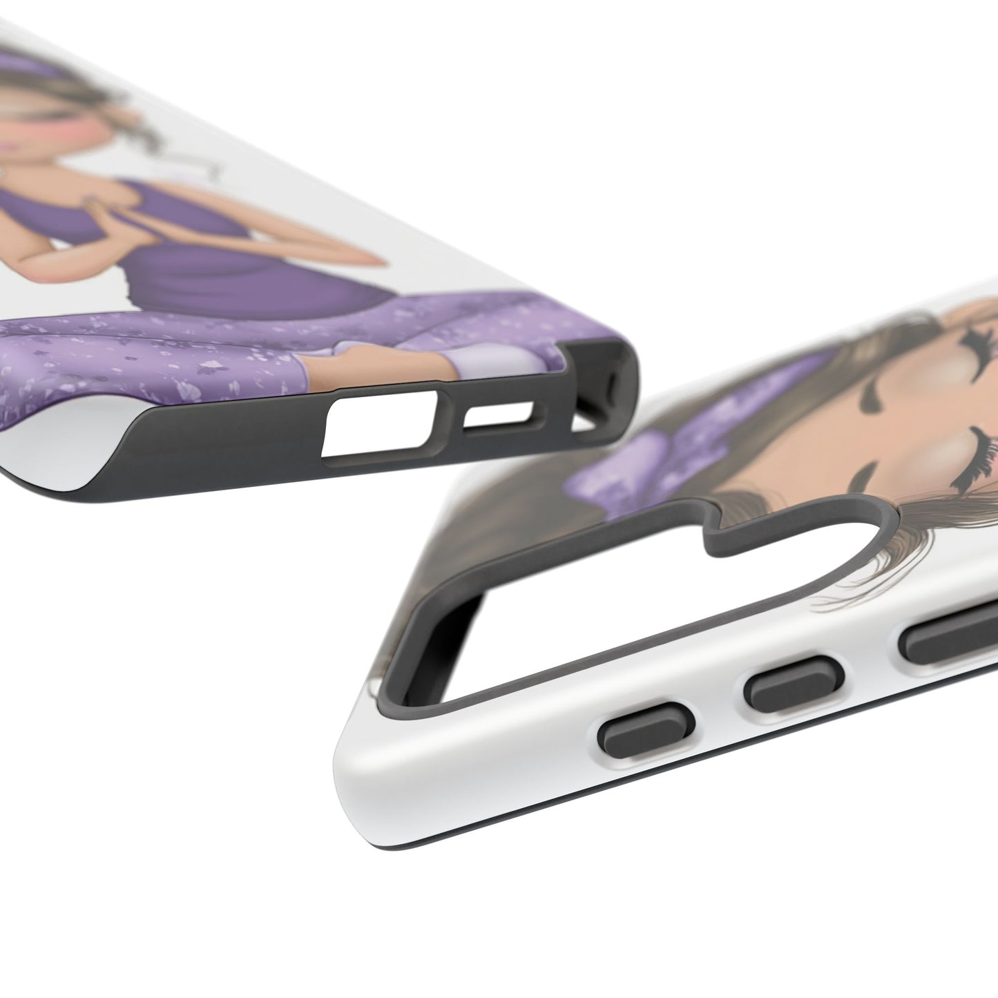 Yoga Phone Case for Mindfulness, Cute Girl Design, Gift for Yogis, Meditation Accessory, Stylish Phone Cover, Zen Vibe