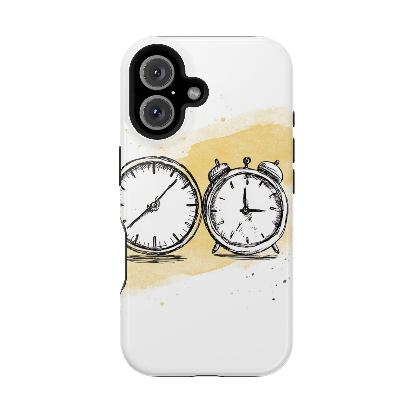 Vintage Clock Phone Case, Impact Resistant Cover for iPhone, Retro Style Gift, Timepiece Design, Unique Phone Accessory