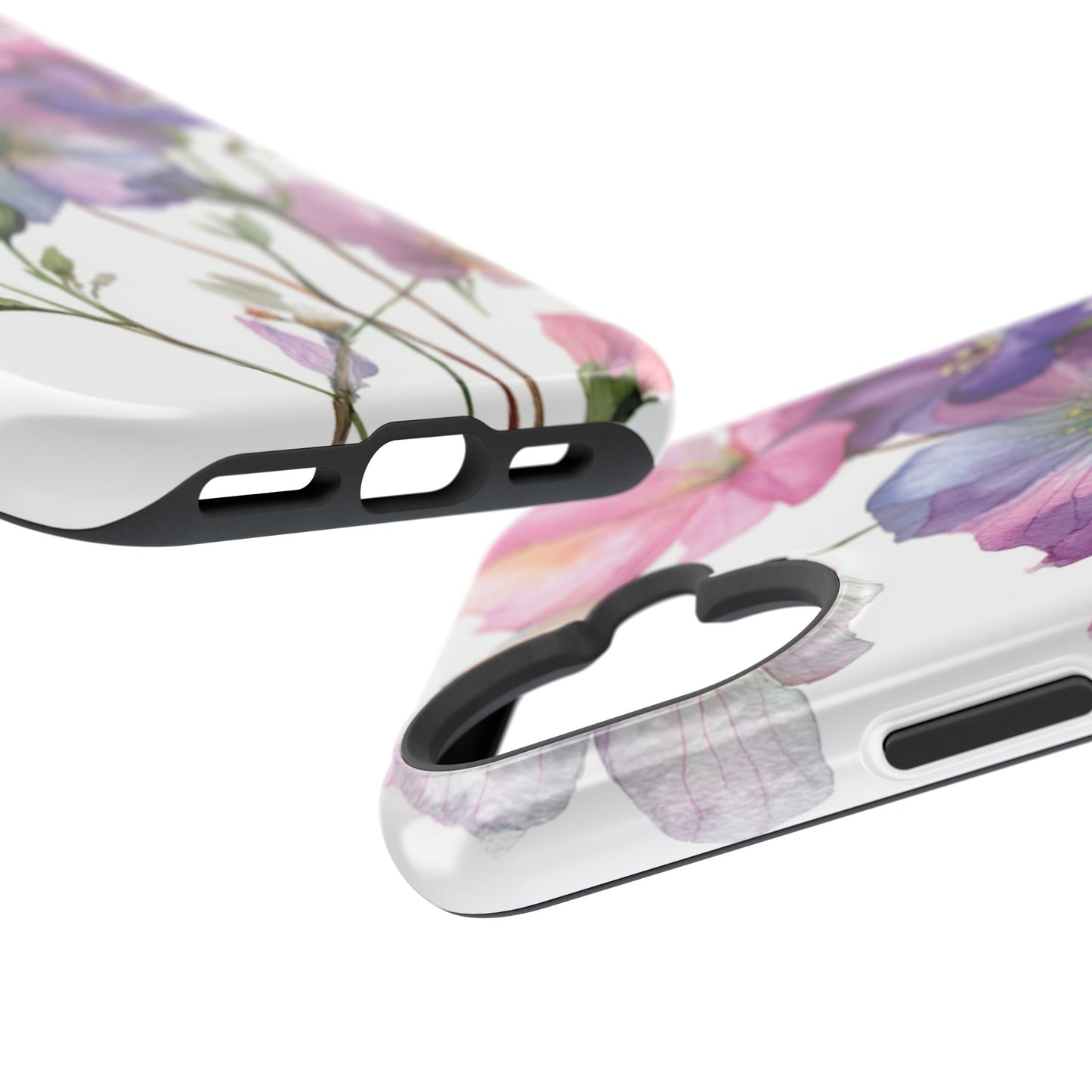 Floral Impact-Resistant Phone Case, Flower Phone Cover, Durable Floral Design Case, Gift for Her, Protective Phone Accessories