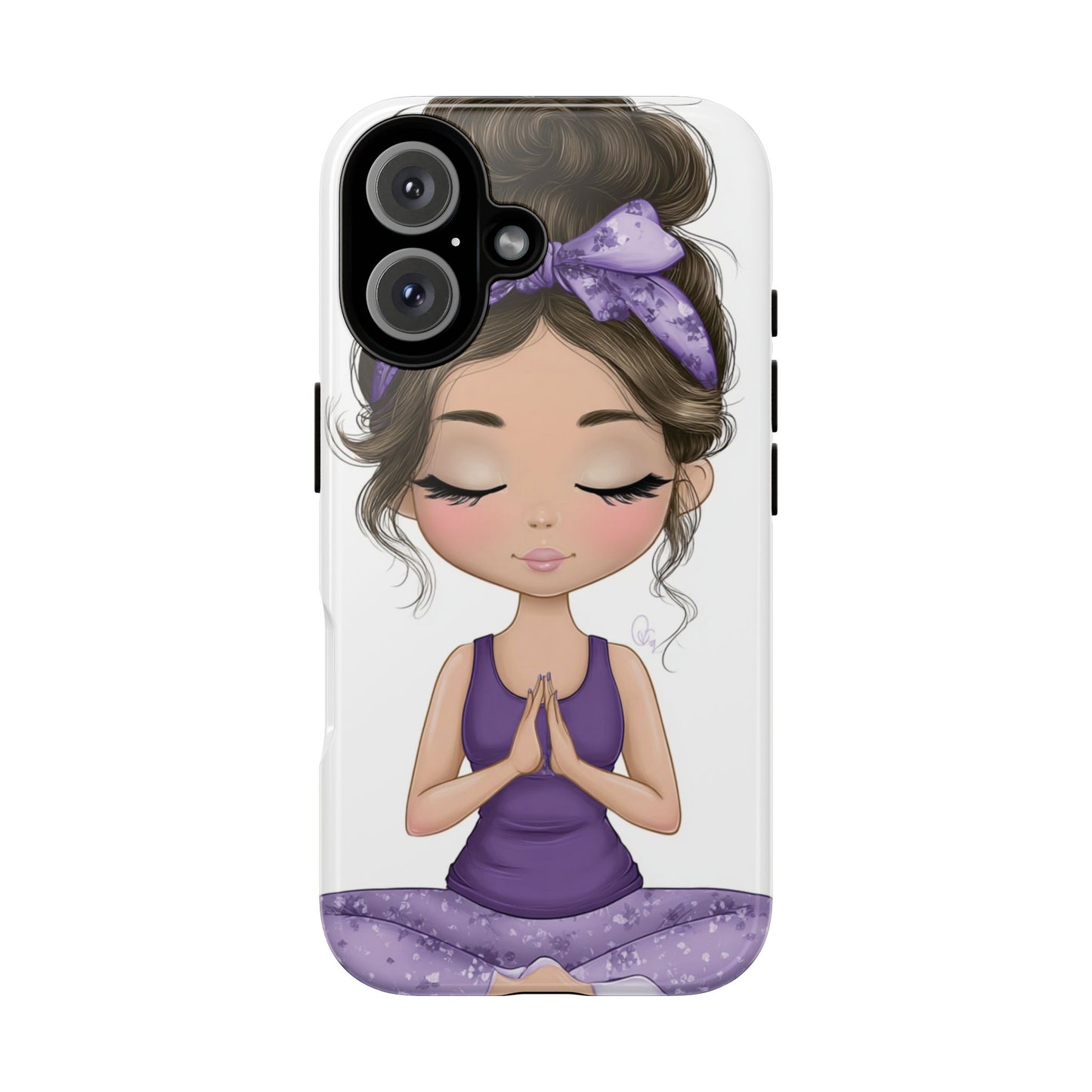 Yoga Phone Case for Mindfulness, Cute Girl Design, Gift for Yogis, Meditation Accessory, Stylish Phone Cover, Zen Vibe