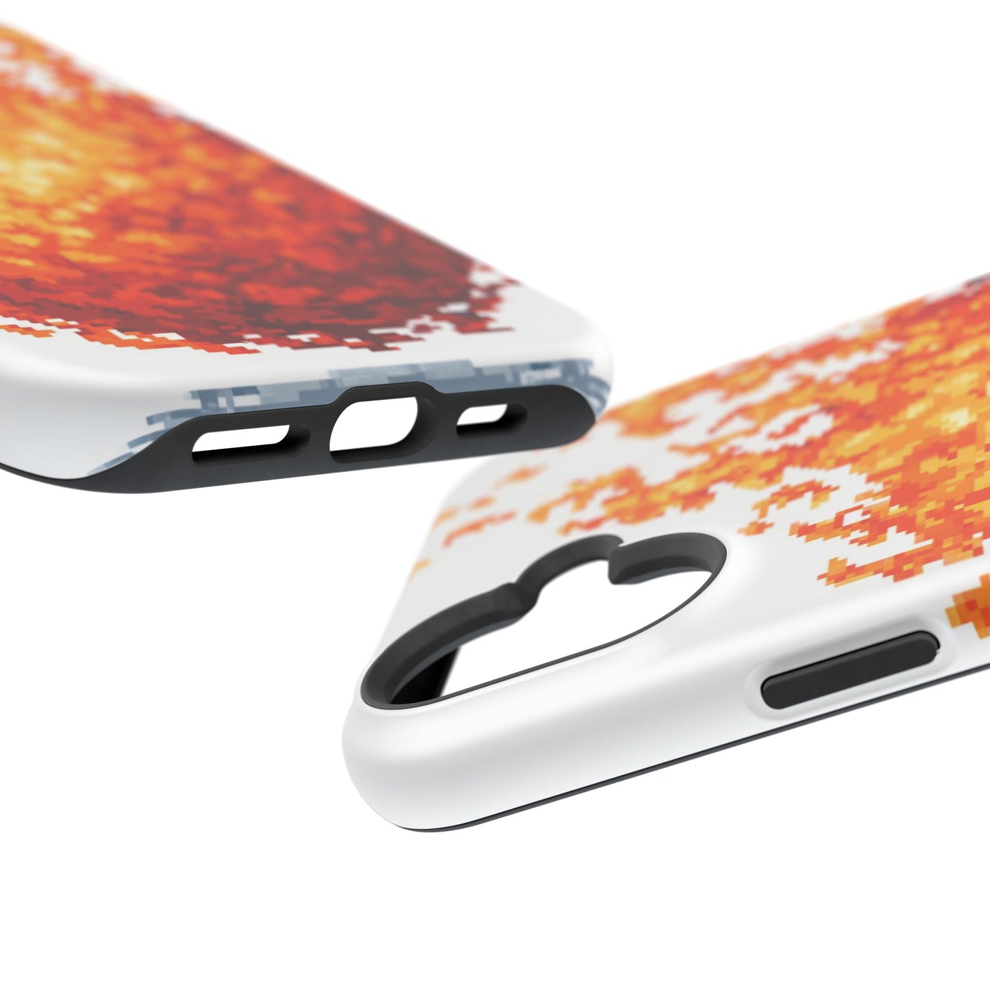 Impact-Resistant Phone Cases with Fiery Design, Protective Case, Unique Phone Cover, Gamer Gift, Trendy Accessibility