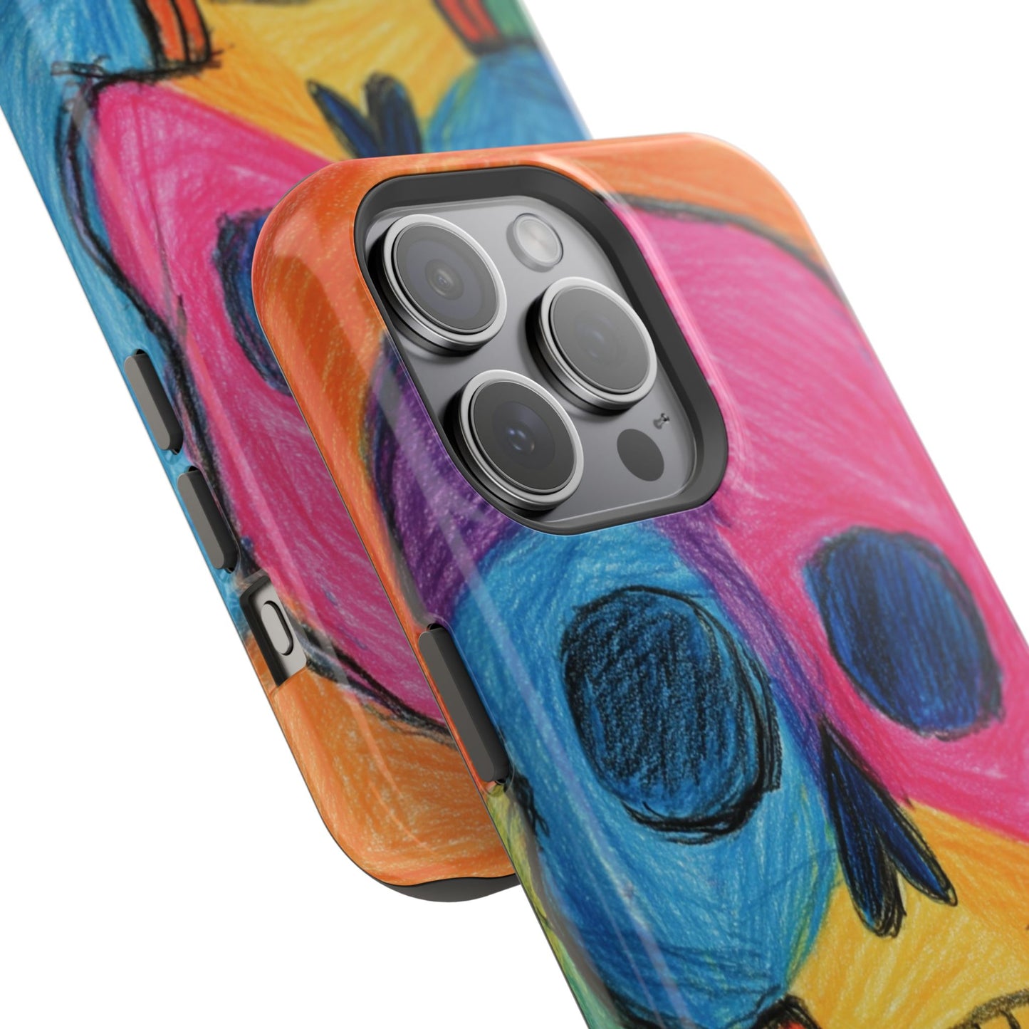 Colorful Skull Phone Case, Unique Art Case, Halloween Gift, Cute Skull Design, Impact-Resistant Cover