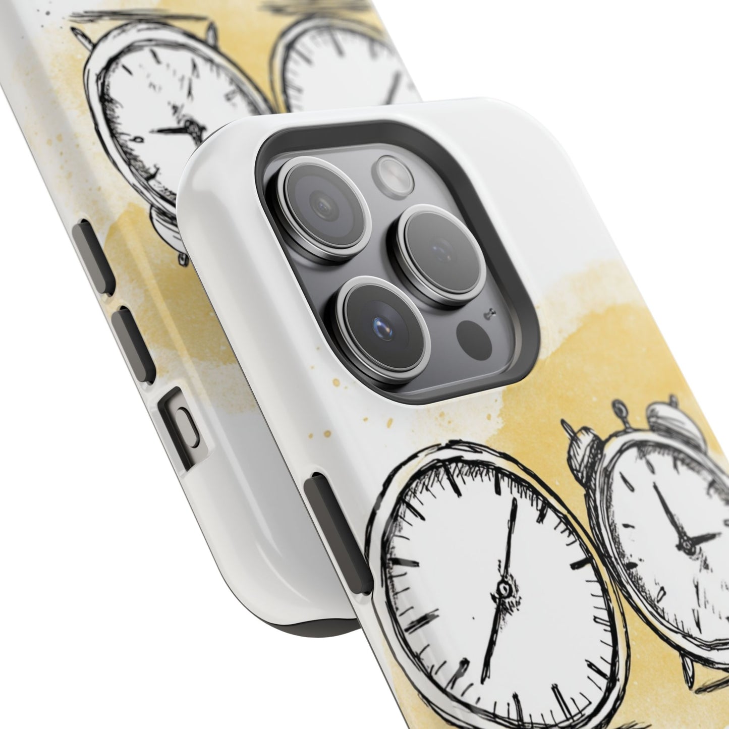 Vintage Clock Phone Case, Impact Resistant Cover for iPhone, Retro Style Gift, Timepiece Design, Unique Phone Accessory