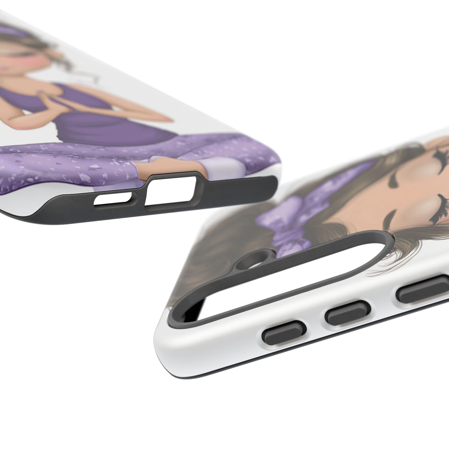 Yoga Phone Case for Mindfulness, Cute Girl Design, Gift for Yogis, Meditation Accessory, Stylish Phone Cover, Zen Vibe