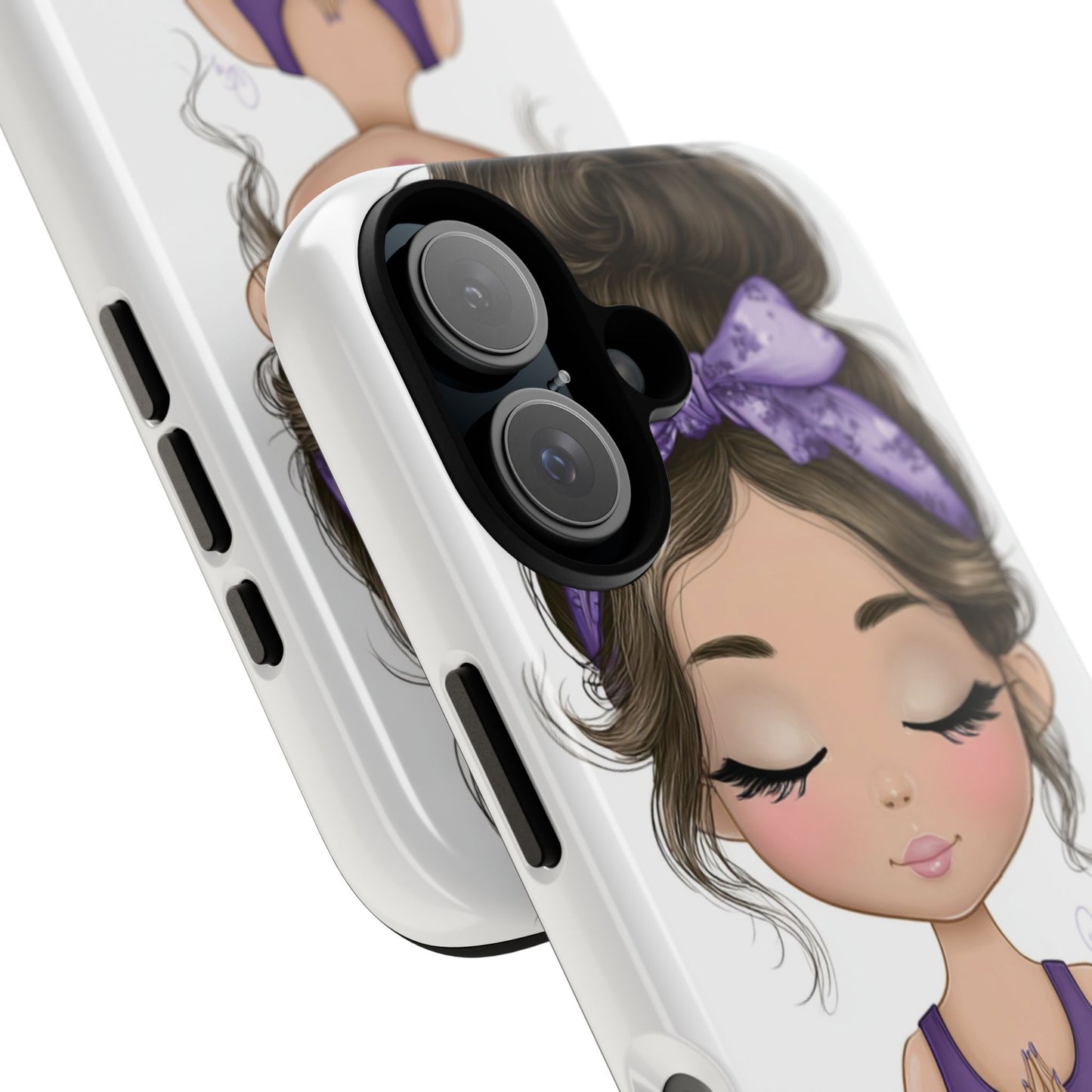 Yoga Phone Case for Mindfulness, Cute Girl Design, Gift for Yogis, Meditation Accessory, Stylish Phone Cover, Zen Vibe