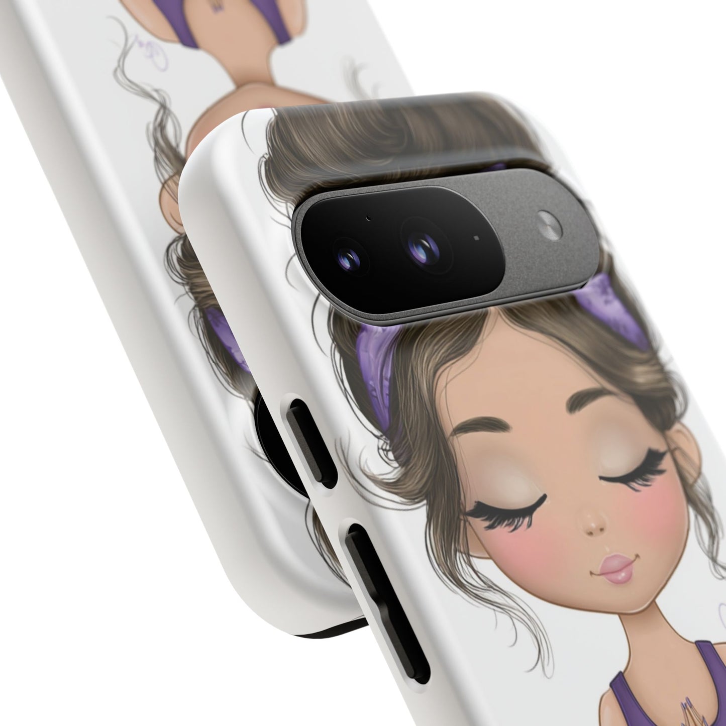 Yoga Phone Case for Mindfulness, Cute Girl Design, Gift for Yogis, Meditation Accessory, Stylish Phone Cover, Zen Vibe
