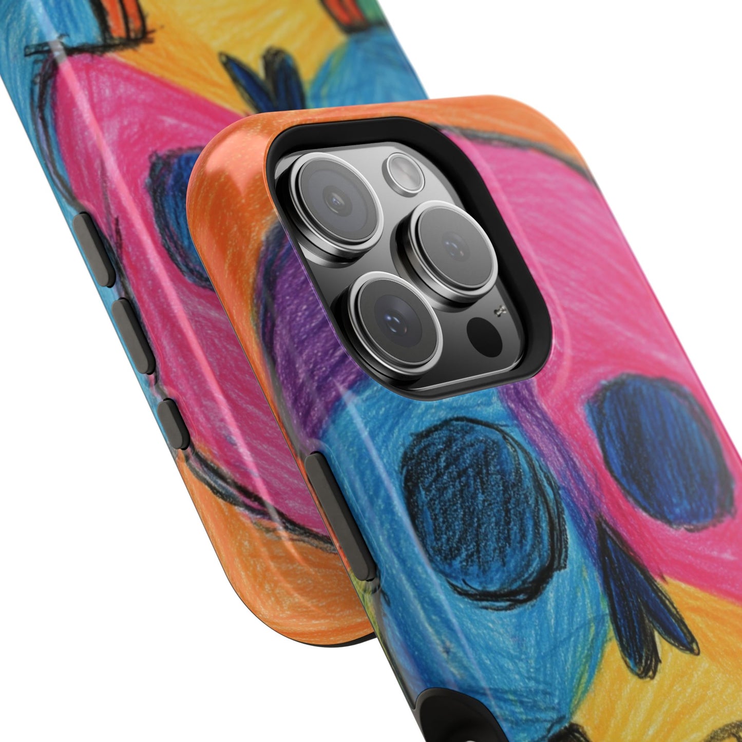 Colorful Skull Phone Case, Unique Art Case, Halloween Gift, Cute Skull Design, Impact-Resistant Cover