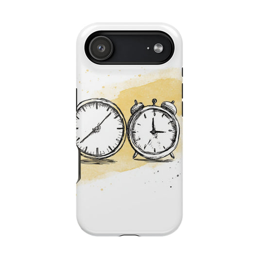 Vintage Clock Phone Case, Impact Resistant Cover for iPhone, Retro Style Gift, Timepiece Design, Unique Phone Accessory