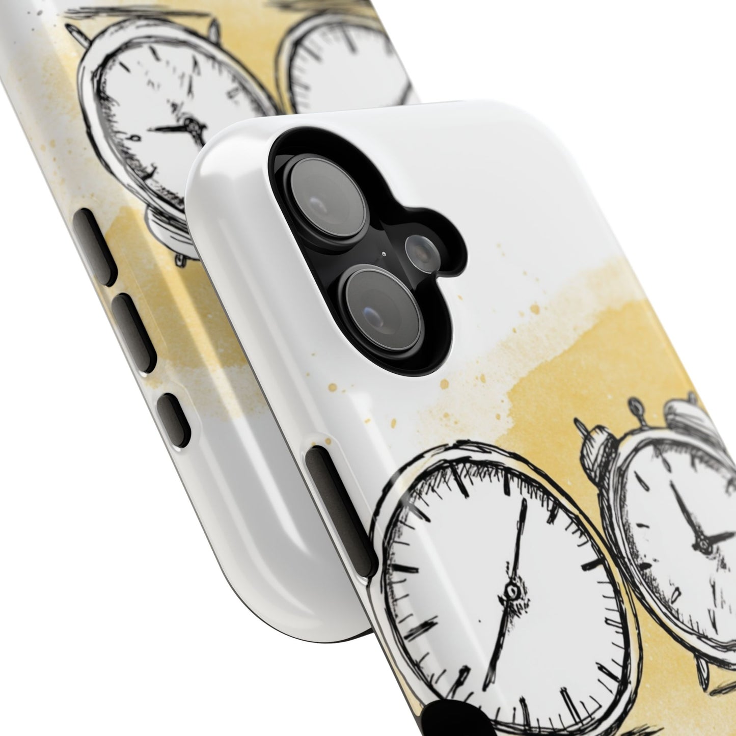 Vintage Clock Phone Case, Impact Resistant Cover for iPhone, Retro Style Gift, Timepiece Design, Unique Phone Accessory
