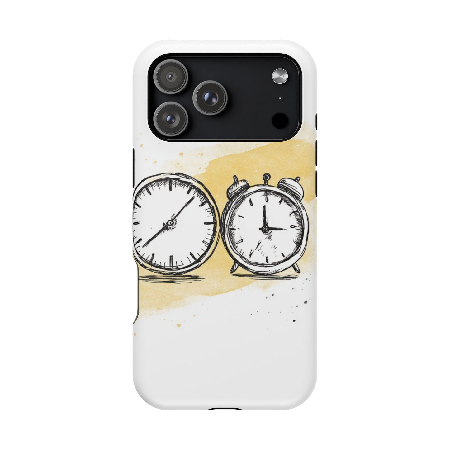 Vintage Clock Phone Case, Impact Resistant Cover for iPhone, Retro Style Gift, Timepiece Design, Unique Phone Accessory