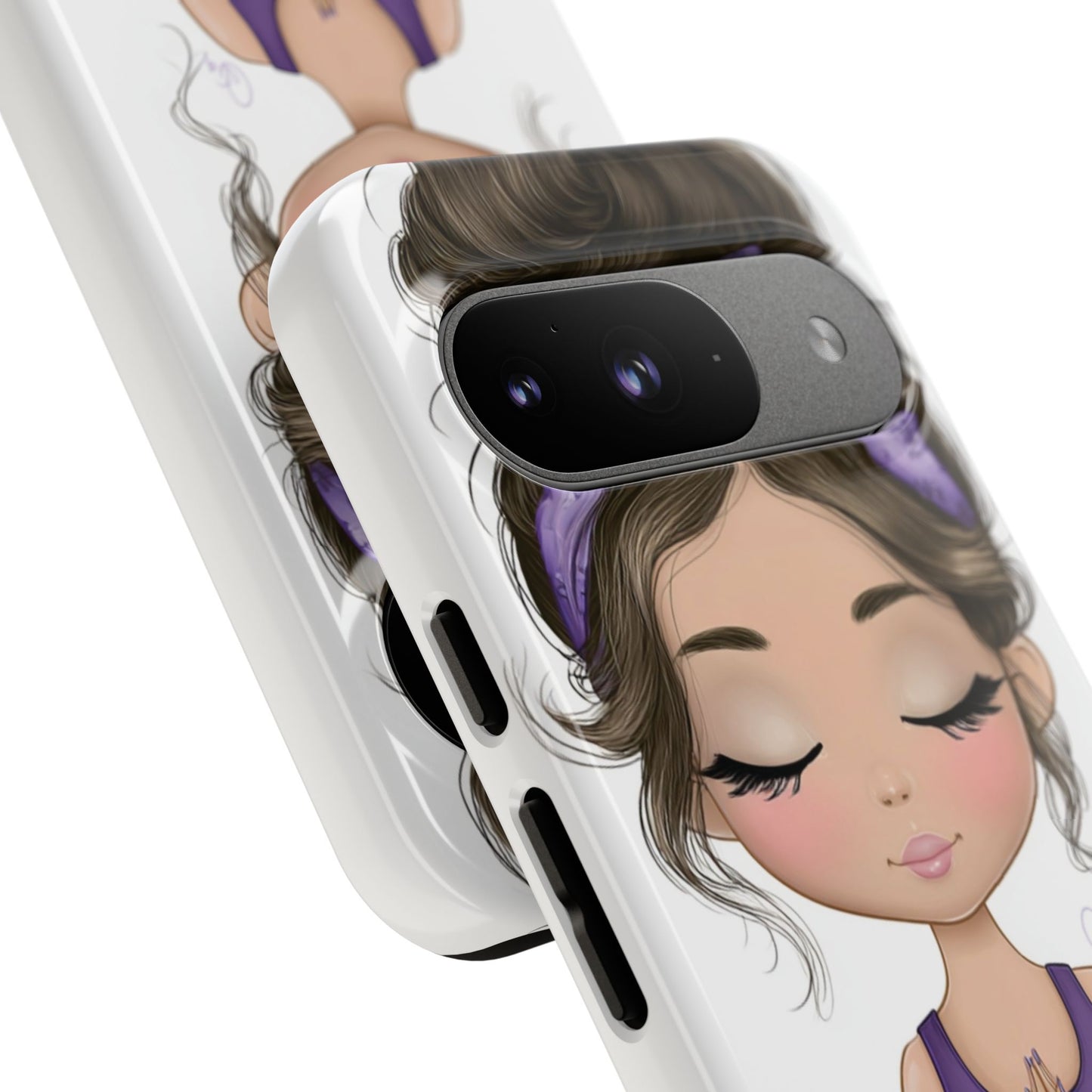 Yoga Phone Case for Mindfulness, Cute Girl Design, Gift for Yogis, Meditation Accessory, Stylish Phone Cover, Zen Vibe