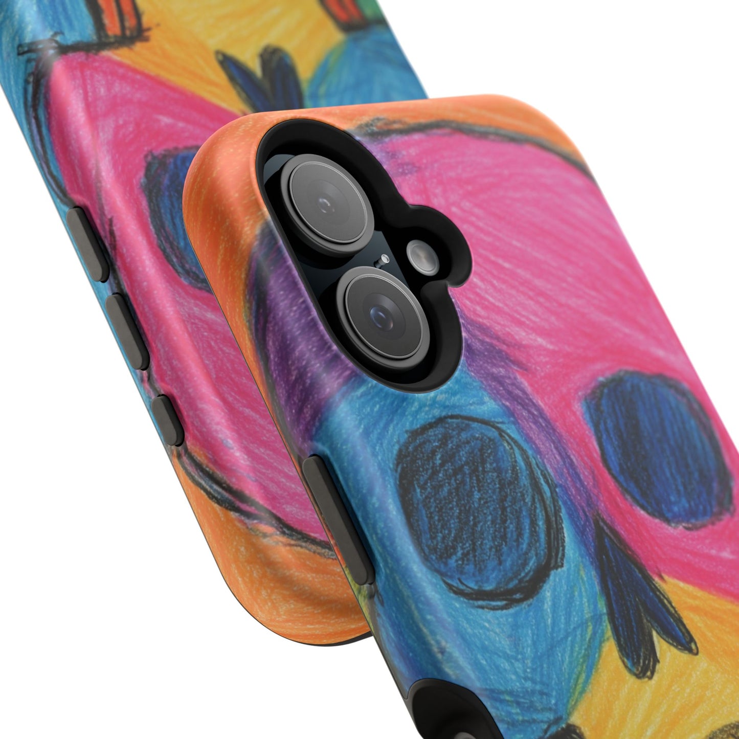 Colorful Skull Phone Case, Unique Art Case, Halloween Gift, Cute Skull Design, Impact-Resistant Cover