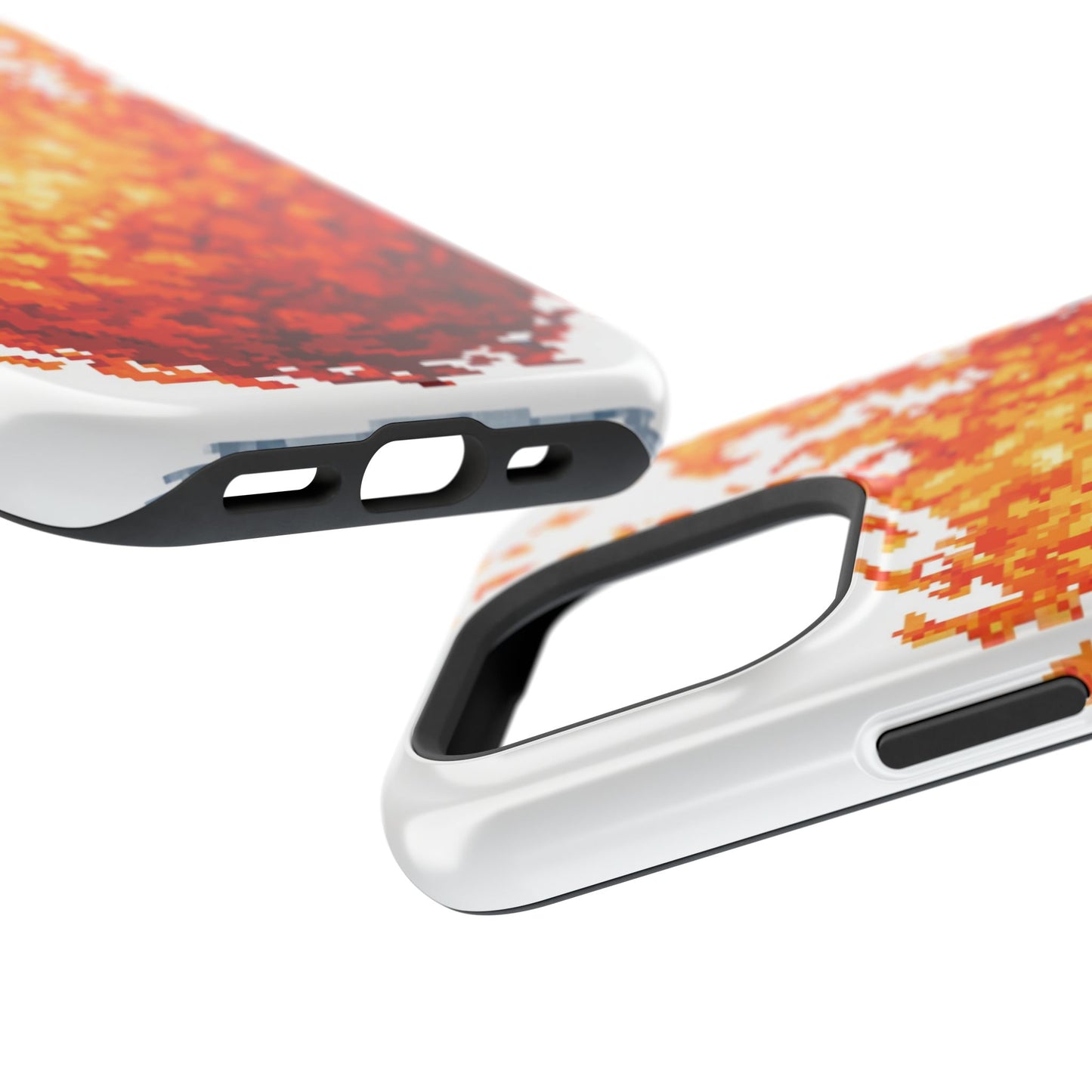 Impact-Resistant Phone Cases with Fiery Design, Protective Case, Unique Phone Cover, Gamer Gift, Trendy Accessibility