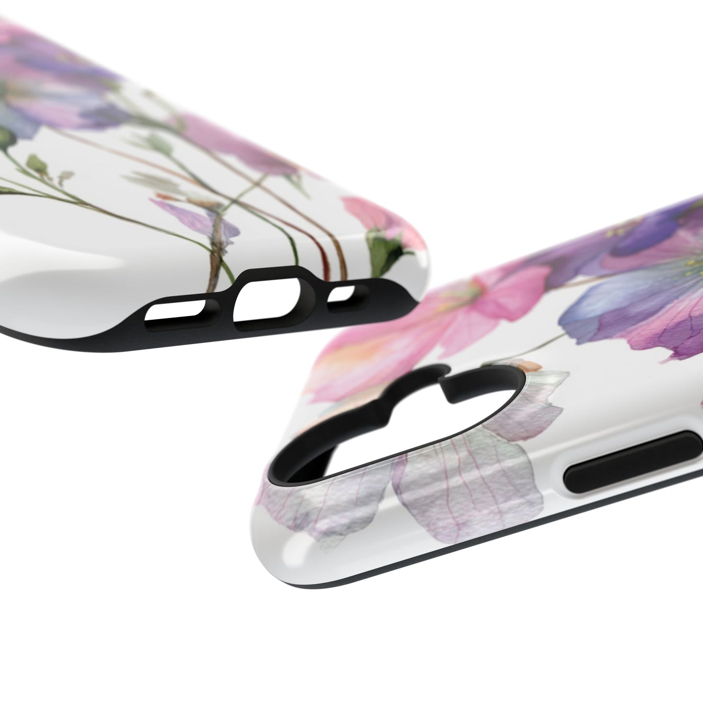 Floral Impact-Resistant Phone Case, Flower Phone Cover, Durable Floral Design Case, Gift for Her, Protective Phone Accessories