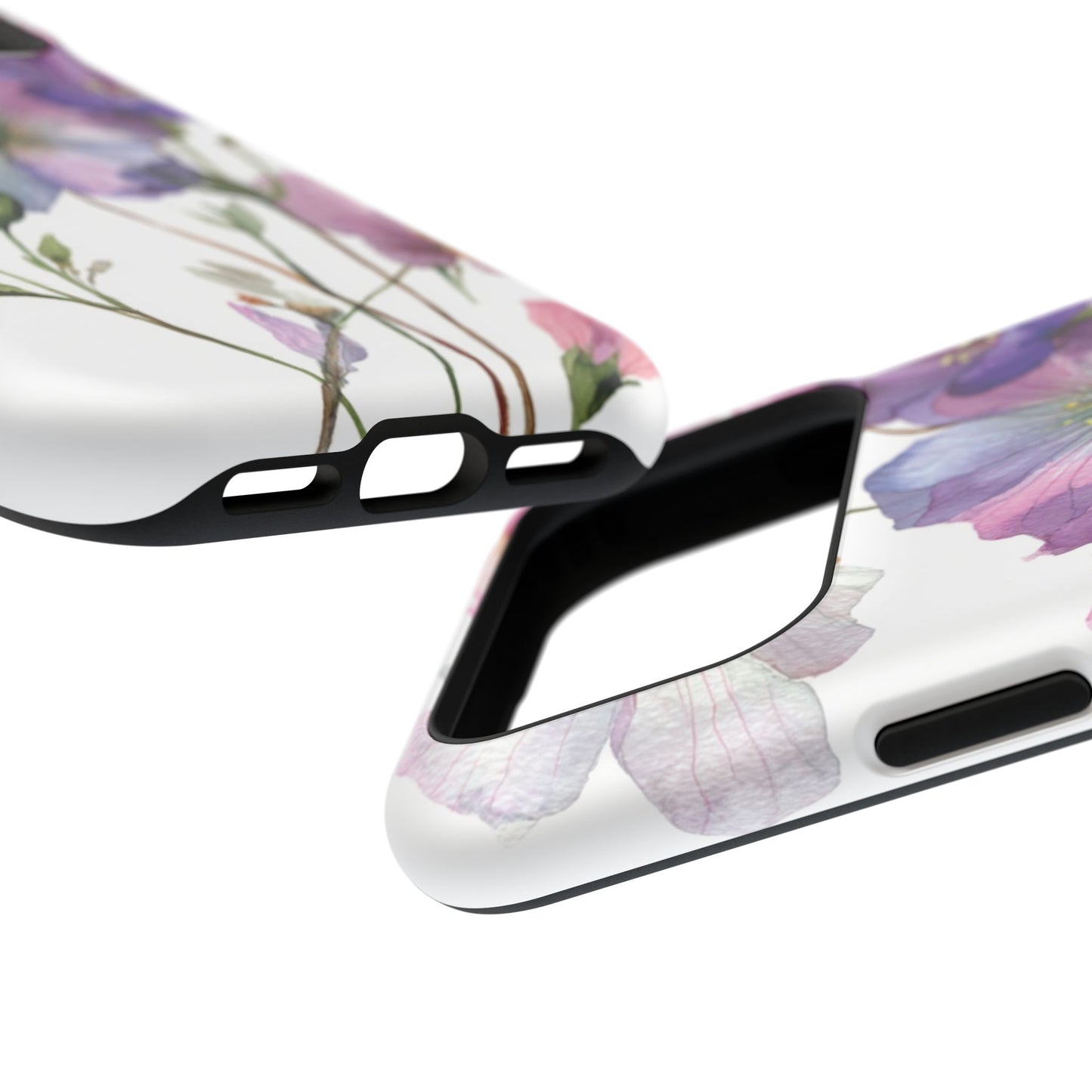 Floral Impact-Resistant Phone Case, Flower Phone Cover, Durable Floral Design Case, Gift for Her, Protective Phone Accessories