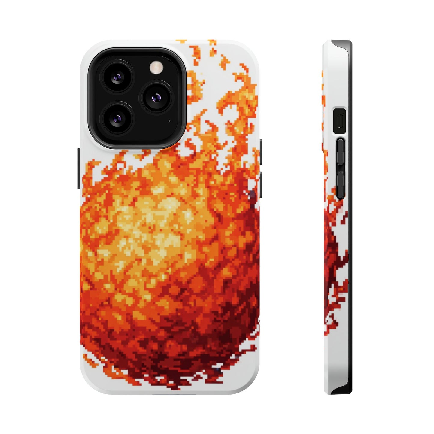 Impact-Resistant Phone Cases with Fiery Design, Protective Case, Unique Phone Cover, Gamer Gift, Trendy Accessibility