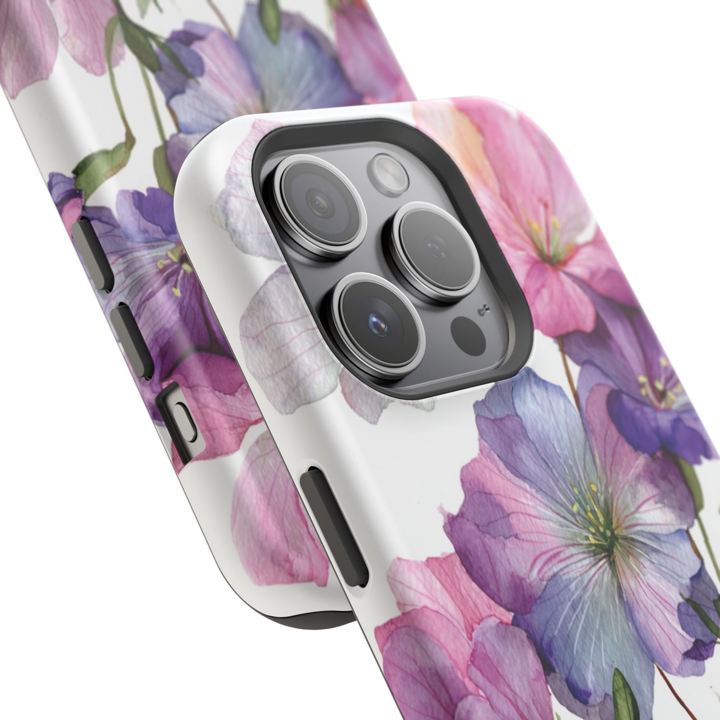 Floral Impact-Resistant Phone Case, Flower Phone Cover, Durable Floral Design Case, Gift for Her, Protective Phone Accessories