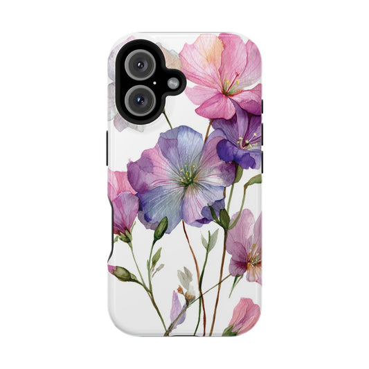Floral Impact-Resistant Phone Case, Flower Phone Cover, Durable Floral Design Case, Gift for Her, Protective Phone Accessories