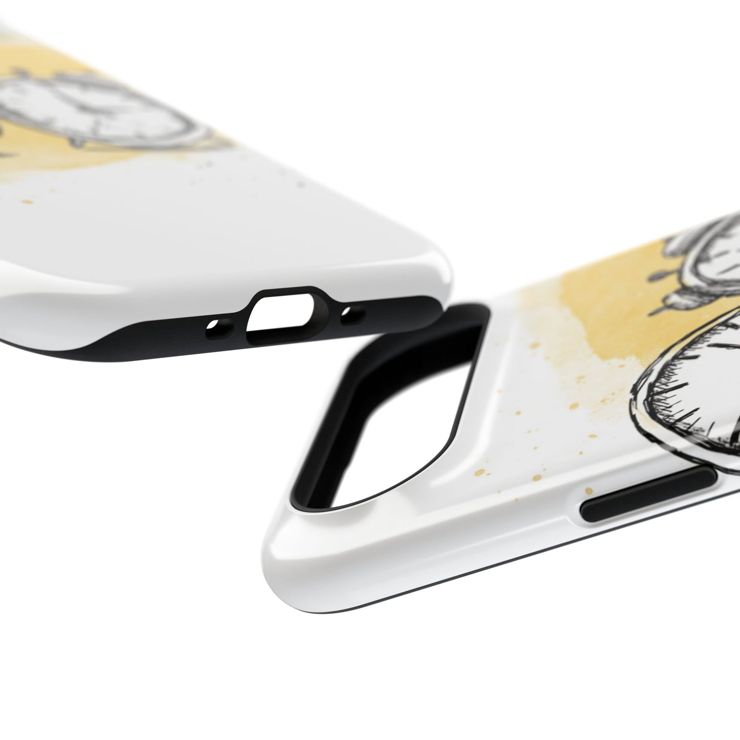 Vintage Clock Phone Case, Impact Resistant Cover for iPhone, Retro Style Gift, Timepiece Design, Unique Phone Accessory