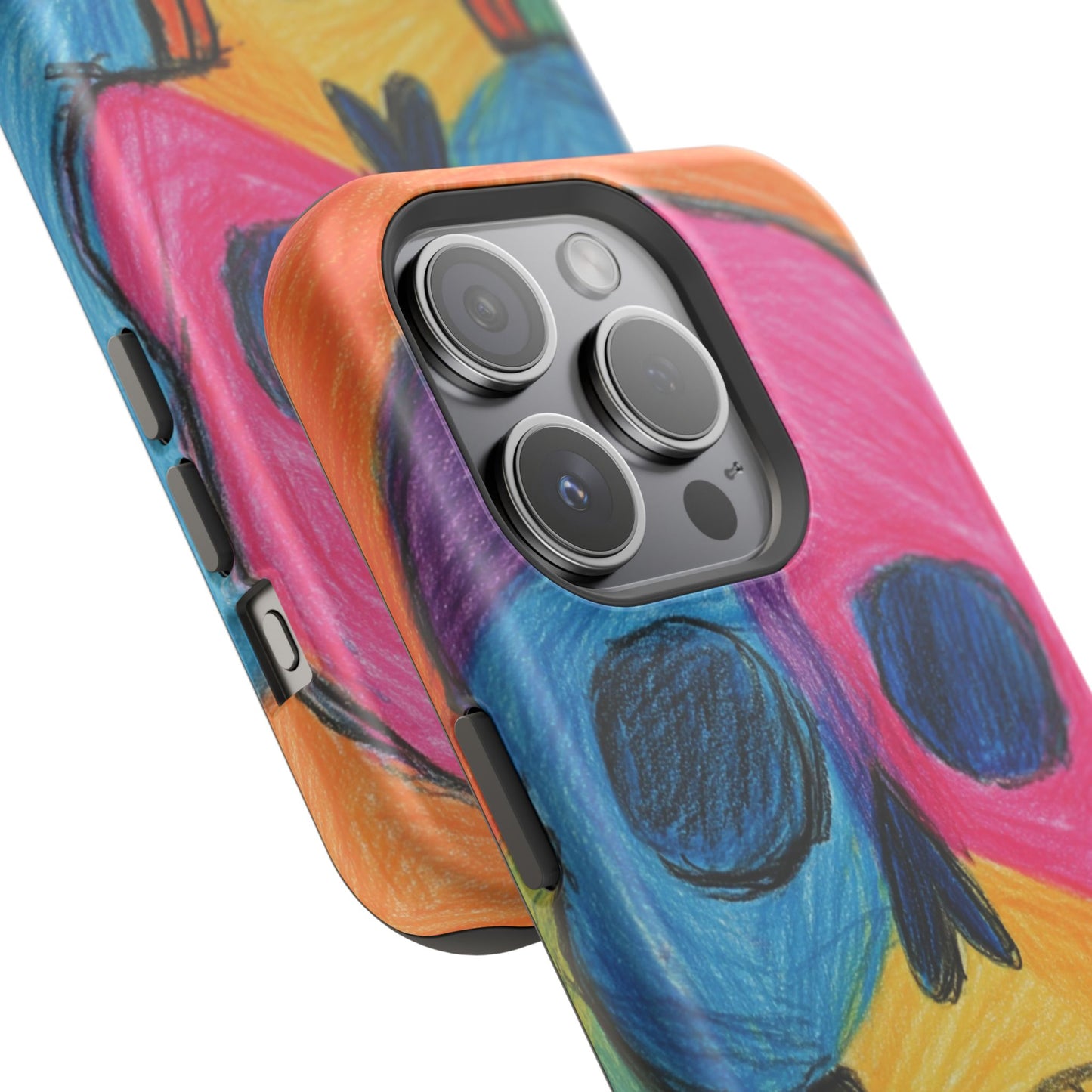 Colorful Skull Phone Case, Unique Art Case, Halloween Gift, Cute Skull Design, Impact-Resistant Cover