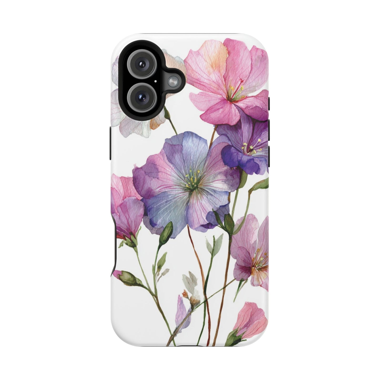 Floral Impact-Resistant Phone Case, Flower Phone Cover, Durable Floral Design Case, Gift for Her, Protective Phone Accessories