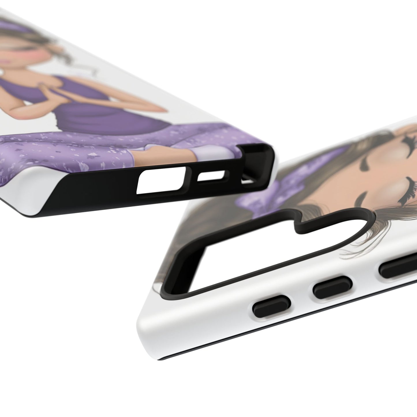 Yoga Phone Case for Mindfulness, Cute Girl Design, Gift for Yogis, Meditation Accessory, Stylish Phone Cover, Zen Vibe