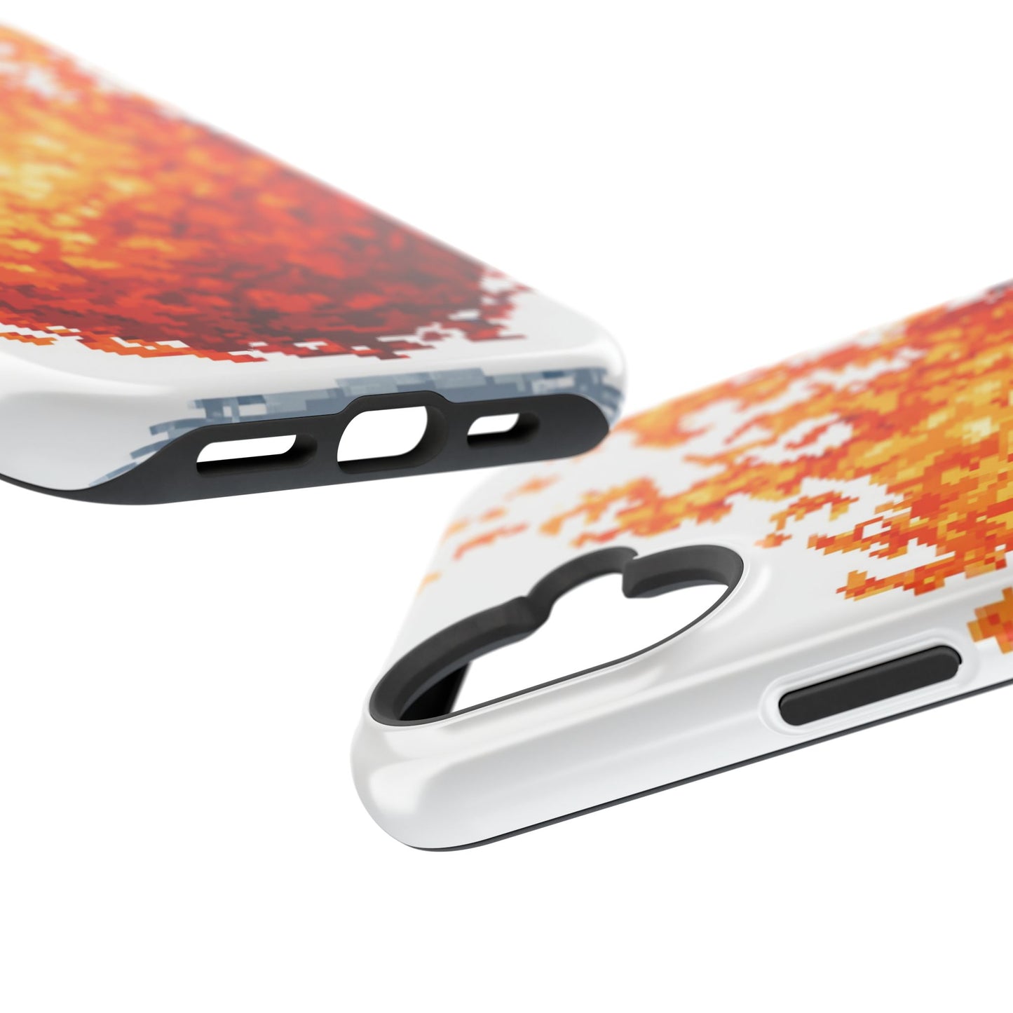 Impact-Resistant Phone Cases with Fiery Design, Protective Case, Unique Phone Cover, Gamer Gift, Trendy Accessibility