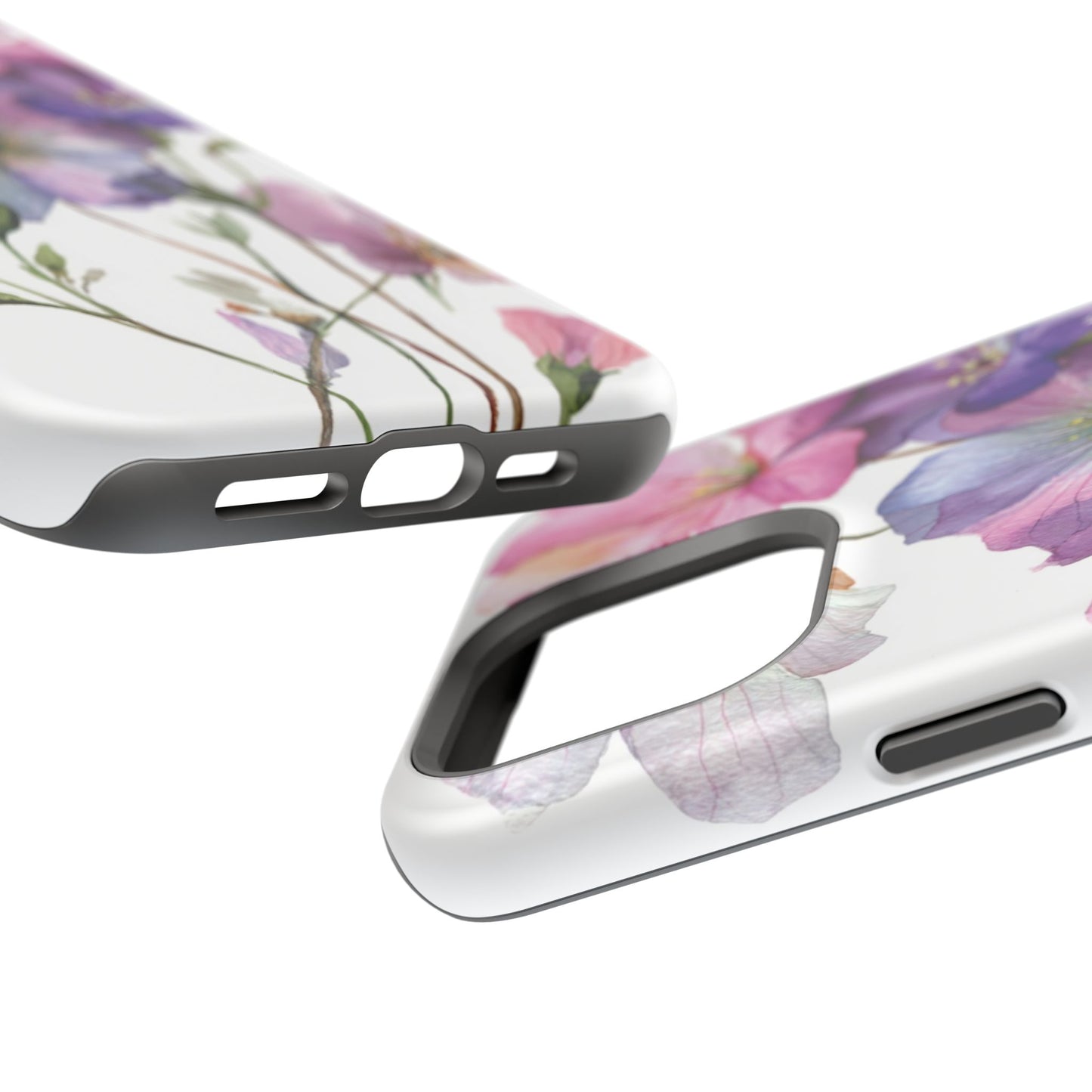 Floral Impact-Resistant Phone Case, Flower Phone Cover, Durable Floral Design Case, Gift for Her, Protective Phone Accessories