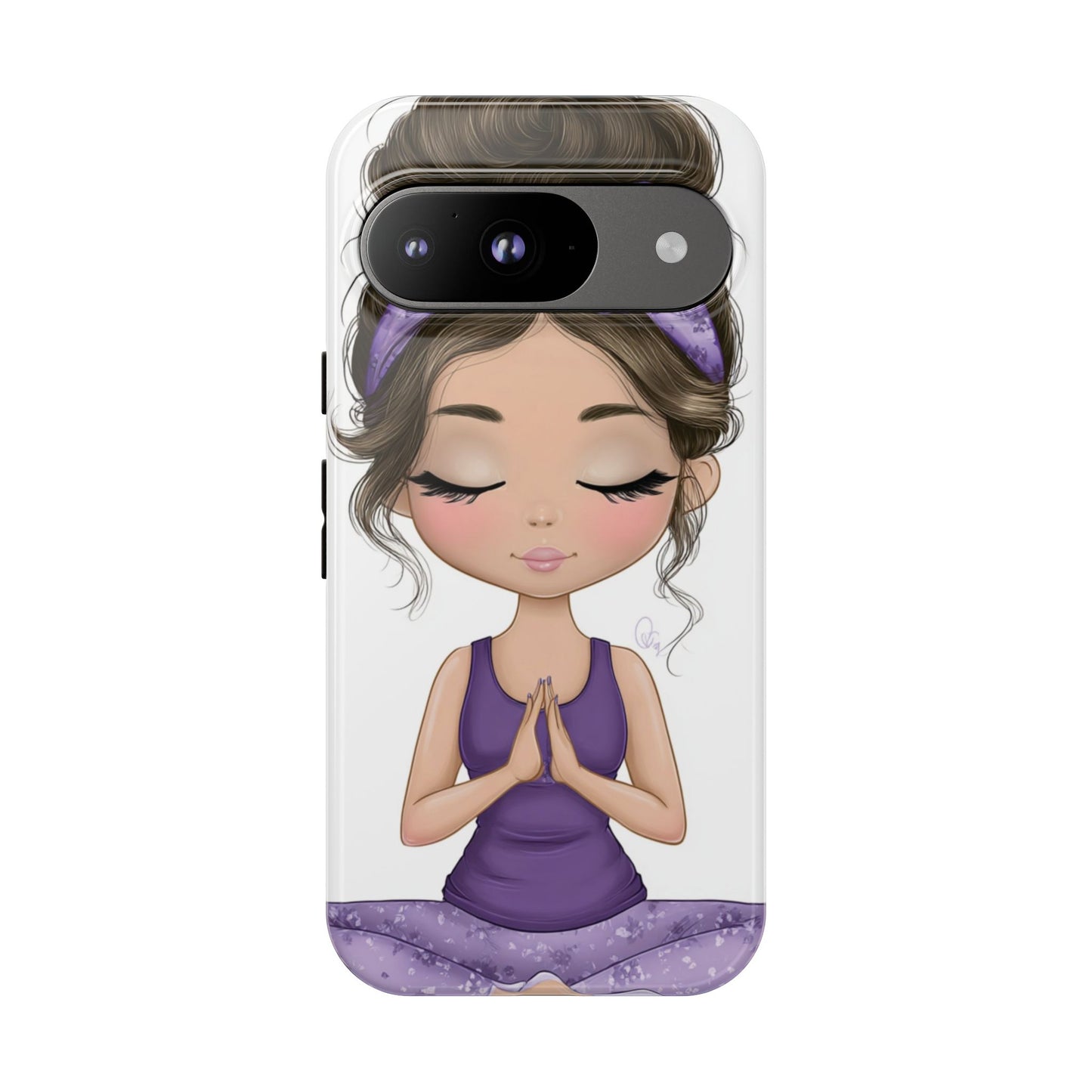 Yoga Phone Case for Mindfulness, Cute Girl Design, Gift for Yogis, Meditation Accessory, Stylish Phone Cover, Zen Vibe