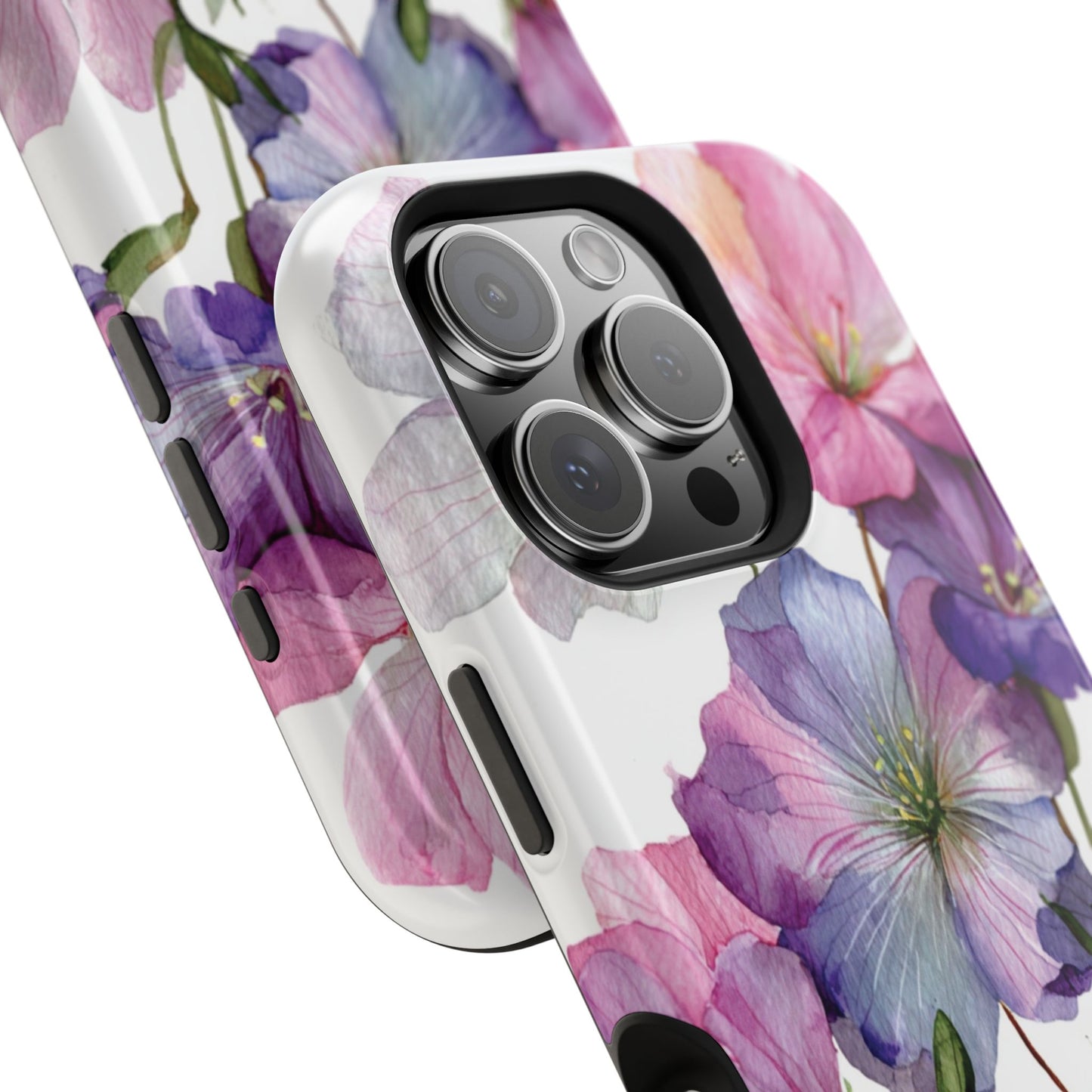 Floral Impact-Resistant Phone Case, Flower Phone Cover, Durable Floral Design Case, Gift for Her, Protective Phone Accessories