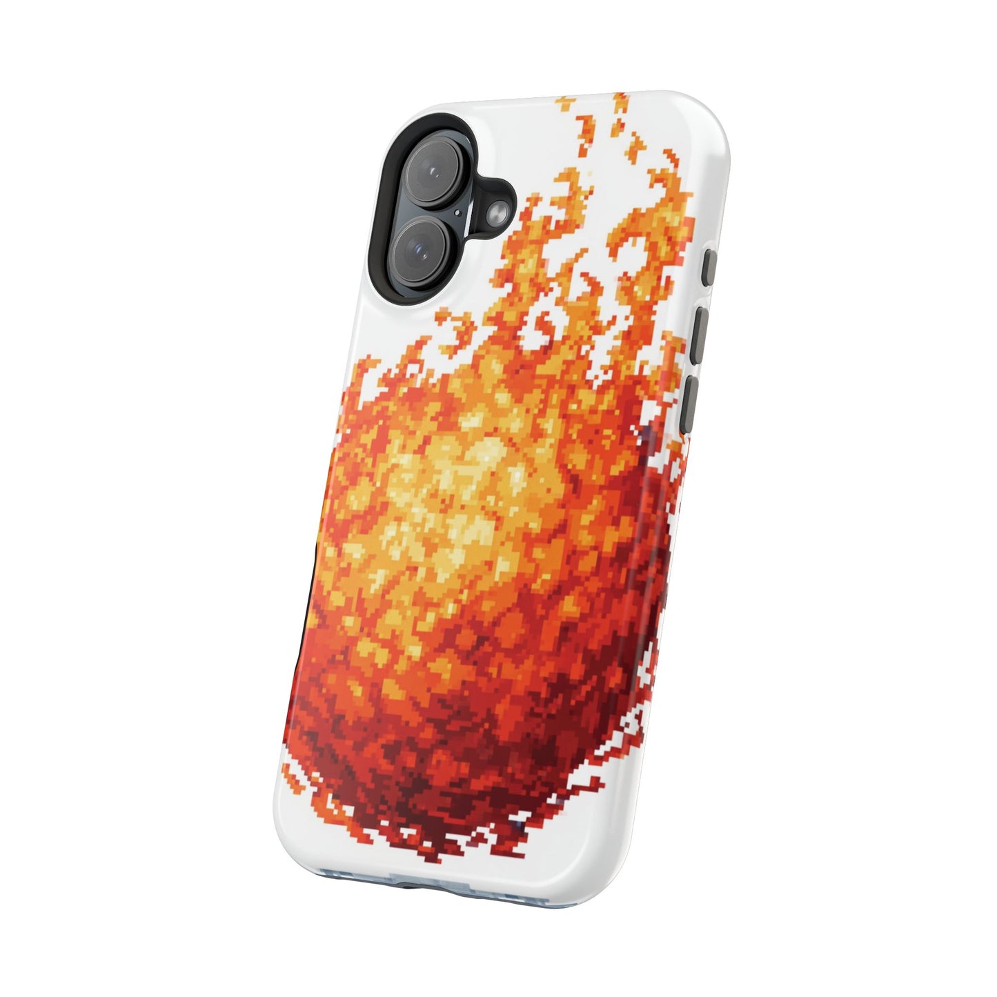Impact-Resistant Phone Cases with Fiery Design, Protective Case, Unique Phone Cover, Gamer Gift, Trendy Accessibility