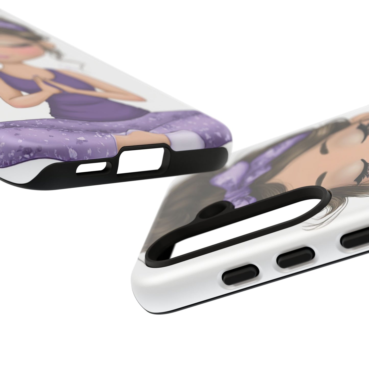 Yoga Phone Case for Mindfulness, Cute Girl Design, Gift for Yogis, Meditation Accessory, Stylish Phone Cover, Zen Vibe