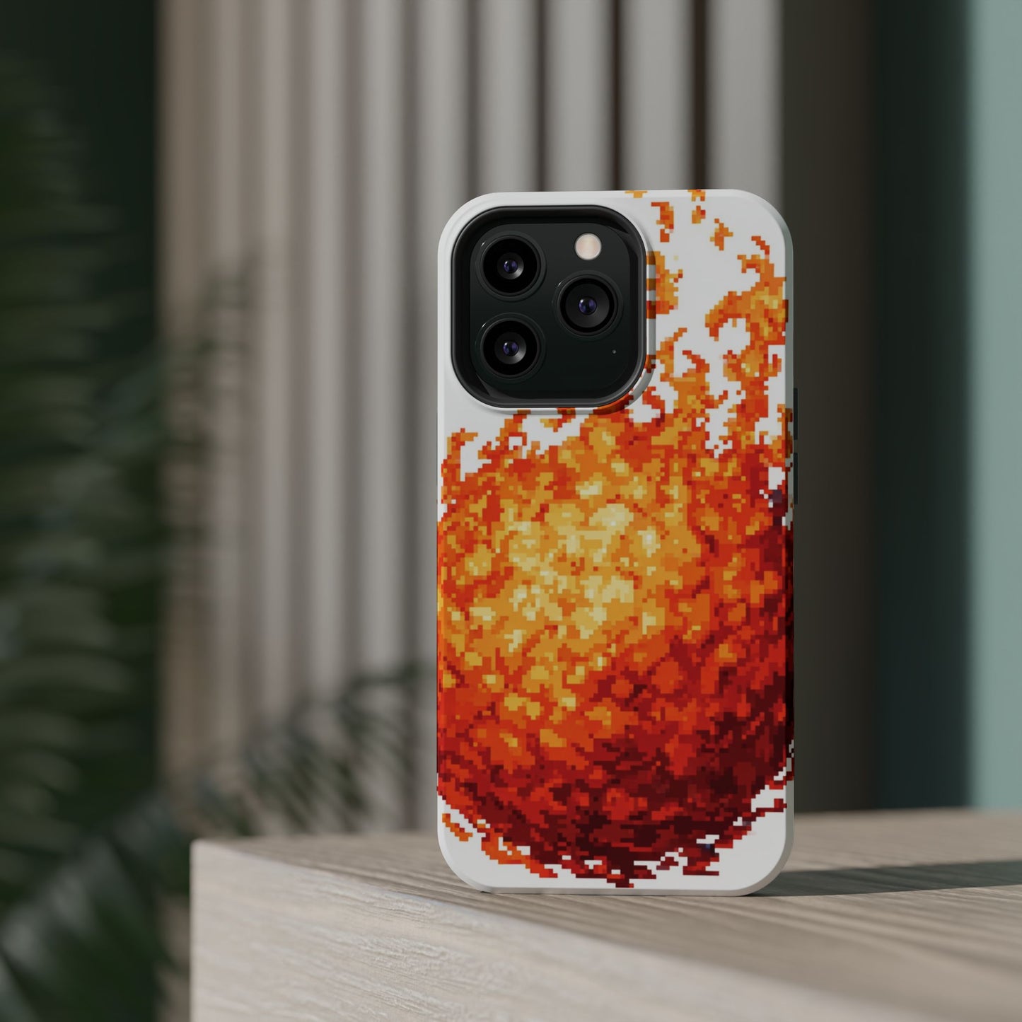 Impact-Resistant Phone Cases with Fiery Design, Protective Case, Unique Phone Cover, Gamer Gift, Trendy Accessibility