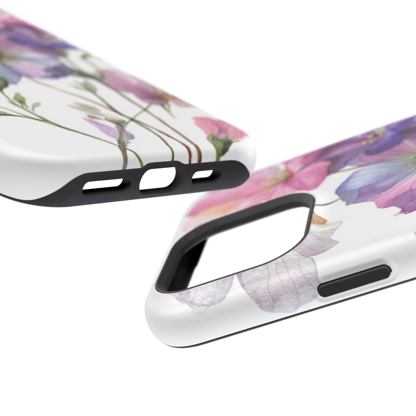 Floral Impact-Resistant Phone Case, Flower Phone Cover, Durable Floral Design Case, Gift for Her, Protective Phone Accessories