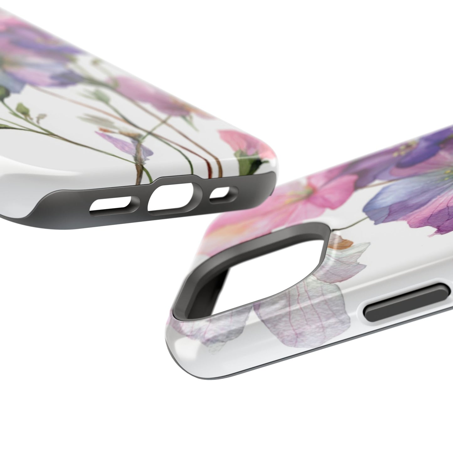 Floral Impact-Resistant Phone Case, Flower Phone Cover, Durable Floral Design Case, Gift for Her, Protective Phone Accessories