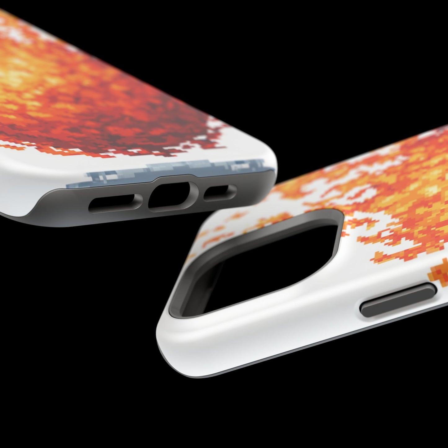Impact-Resistant Phone Cases with Fiery Design, Protective Case, Unique Phone Cover, Gamer Gift, Trendy Accessibility
