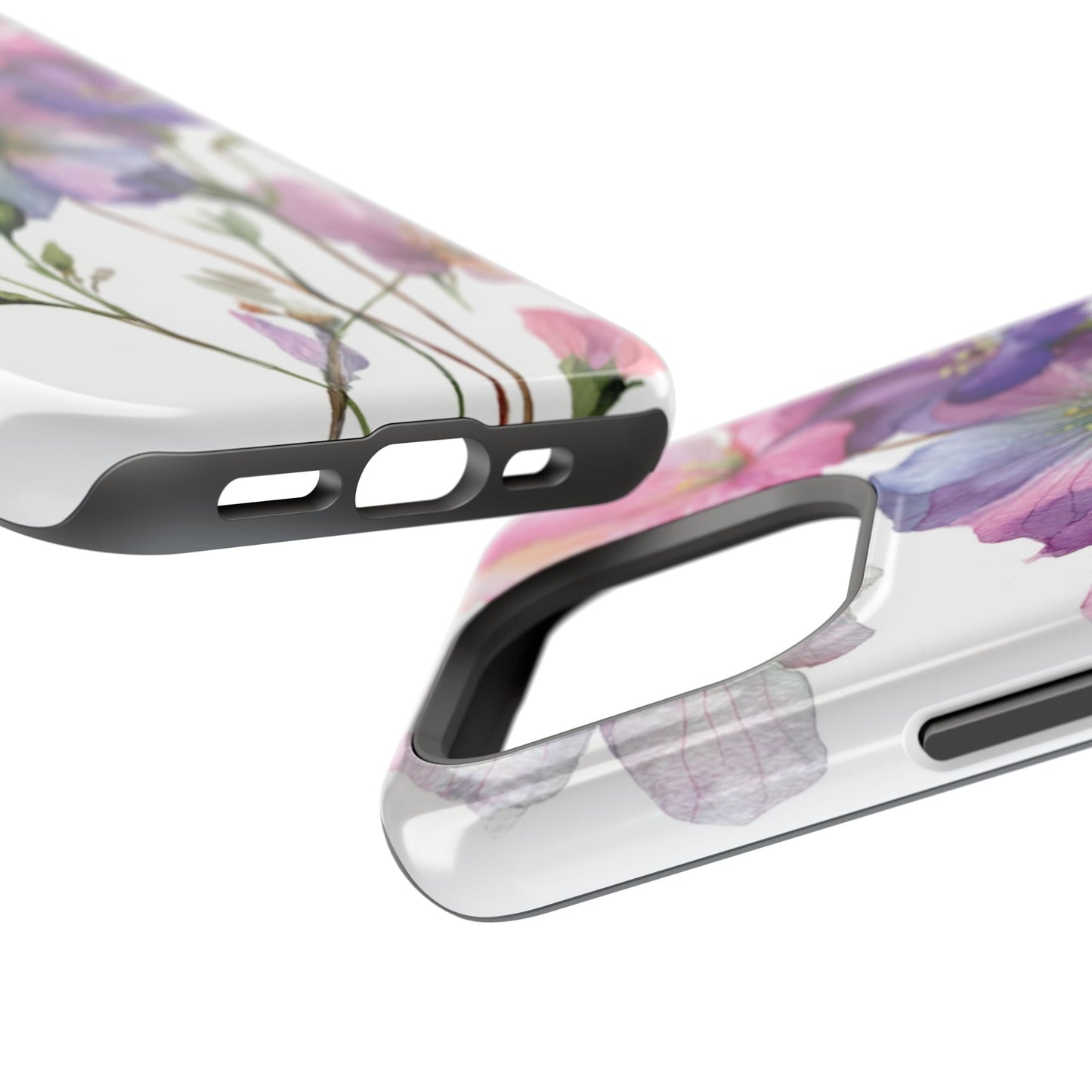 Floral Impact-Resistant Phone Case, Flower Phone Cover, Durable Floral Design Case, Gift for Her, Protective Phone Accessories