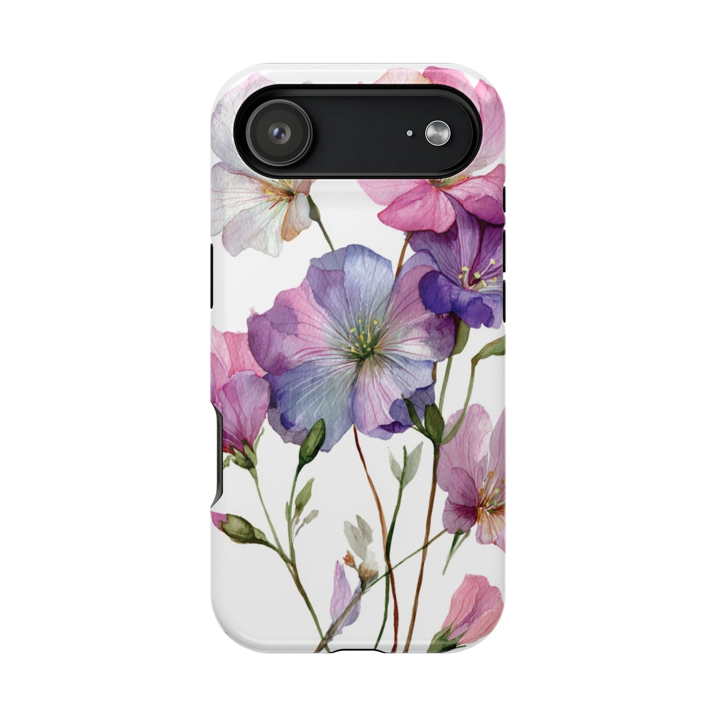 Floral Impact-Resistant Phone Case, Flower Phone Cover, Durable Floral Design Case, Gift for Her, Protective Phone Accessories