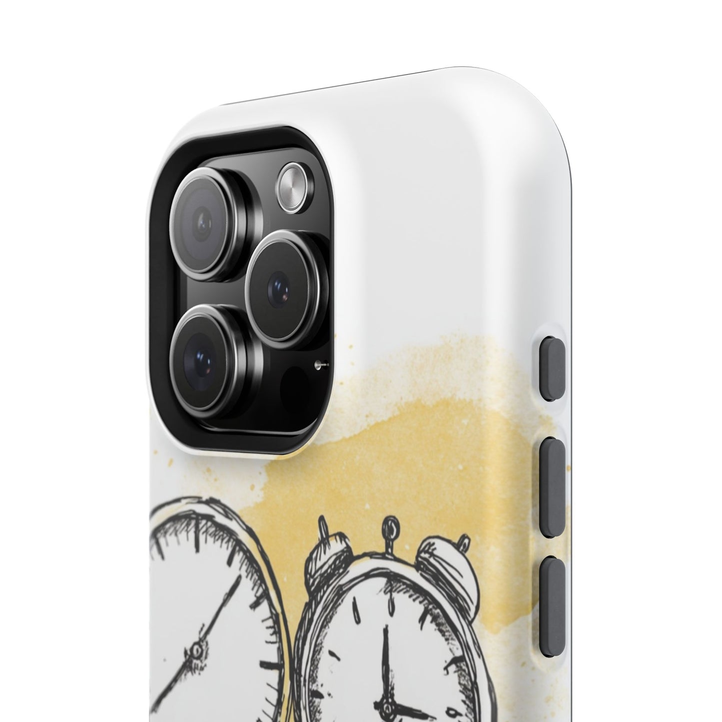 Vintage Clock Phone Case, Impact Resistant Cover for iPhone, Retro Style Gift, Timepiece Design, Unique Phone Accessory