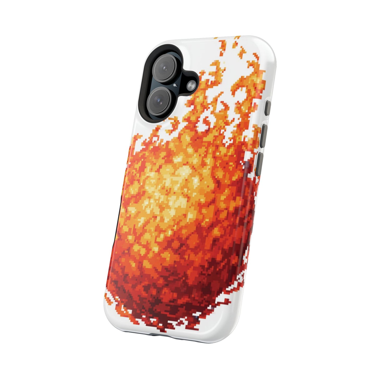 Impact-Resistant Phone Cases with Fiery Design, Protective Case, Unique Phone Cover, Gamer Gift, Trendy Accessibility