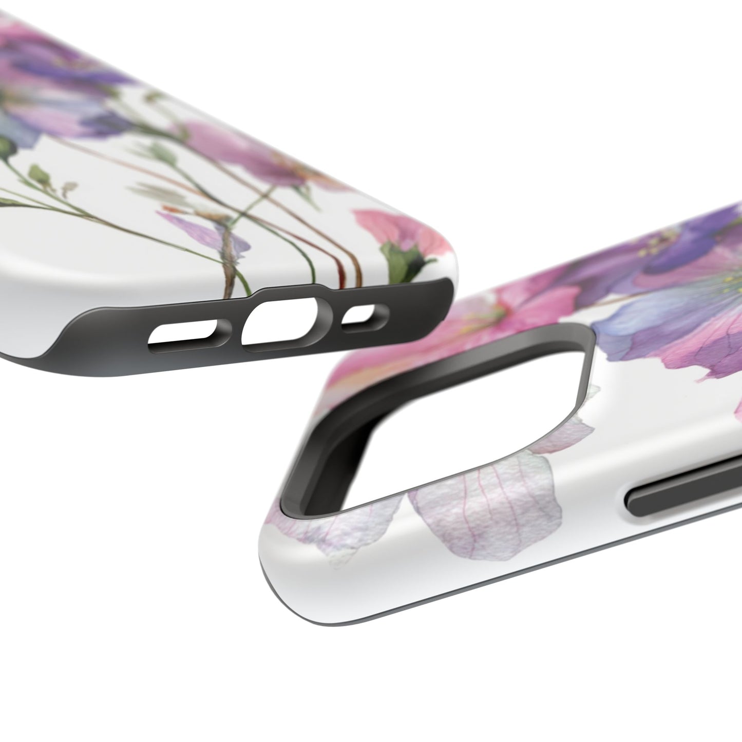 Floral Impact-Resistant Phone Case, Flower Phone Cover, Durable Floral Design Case, Gift for Her, Protective Phone Accessories