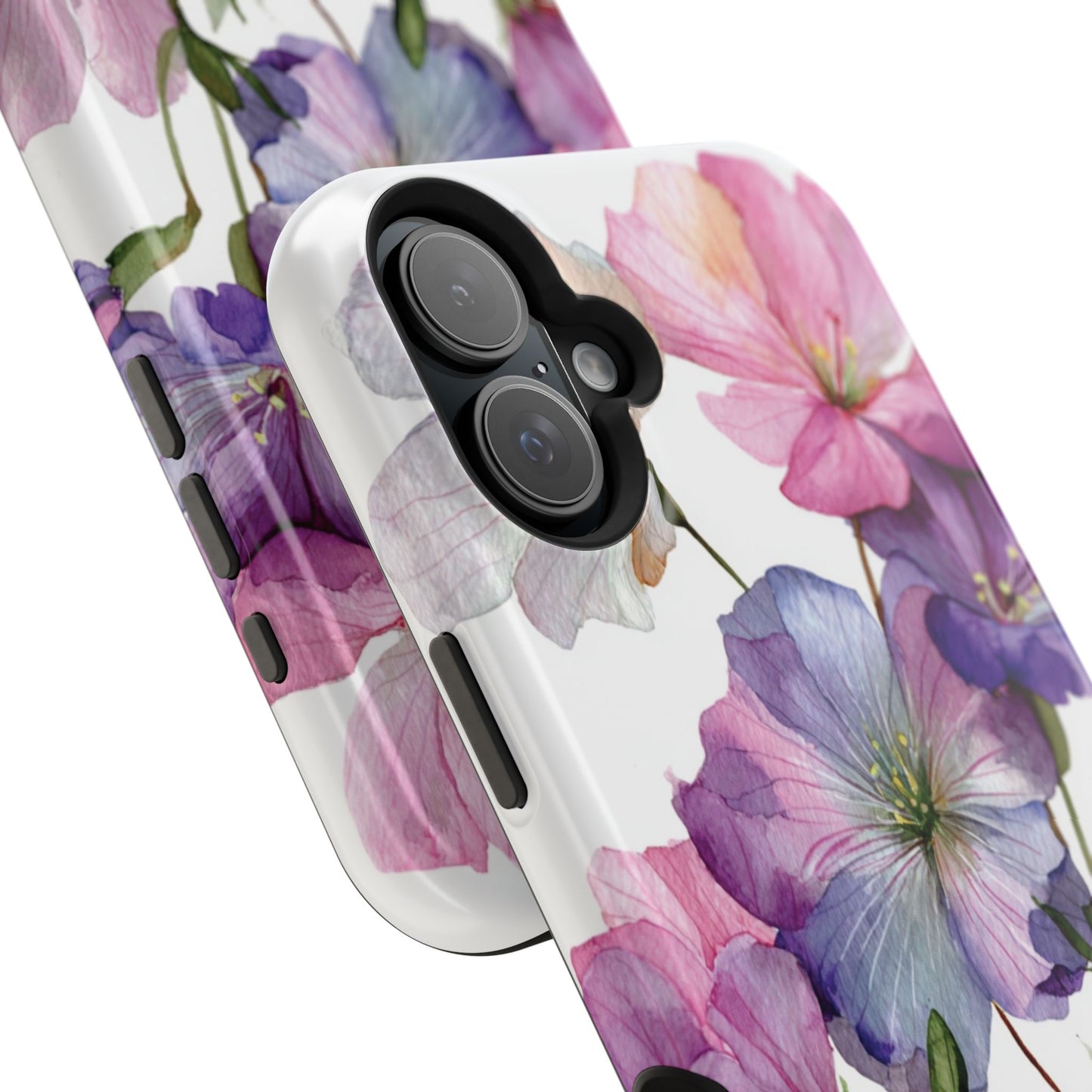 Floral Impact-Resistant Phone Case, Flower Phone Cover, Durable Floral Design Case, Gift for Her, Protective Phone Accessories