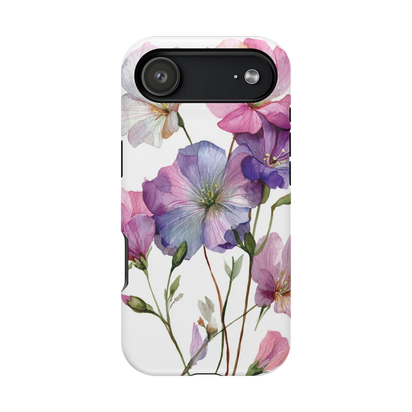 Floral Impact-Resistant Phone Case, Flower Phone Cover, Durable Floral Design Case, Gift for Her, Protective Phone Accessories